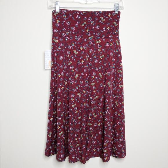 LuLaRoe Azure Floral Skirt - Size XS - NWT - Picture 3 of 7